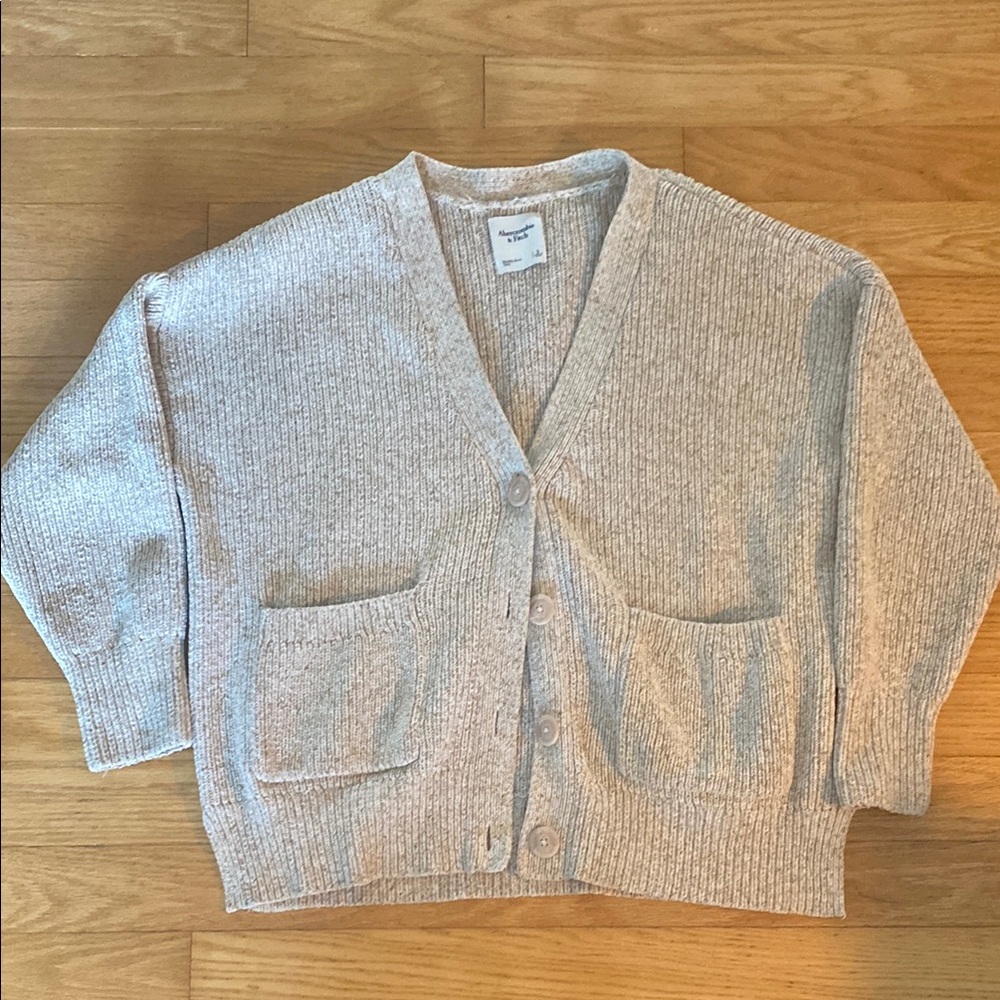 Abercrombie & Fitch Cream Cardigan Sweater